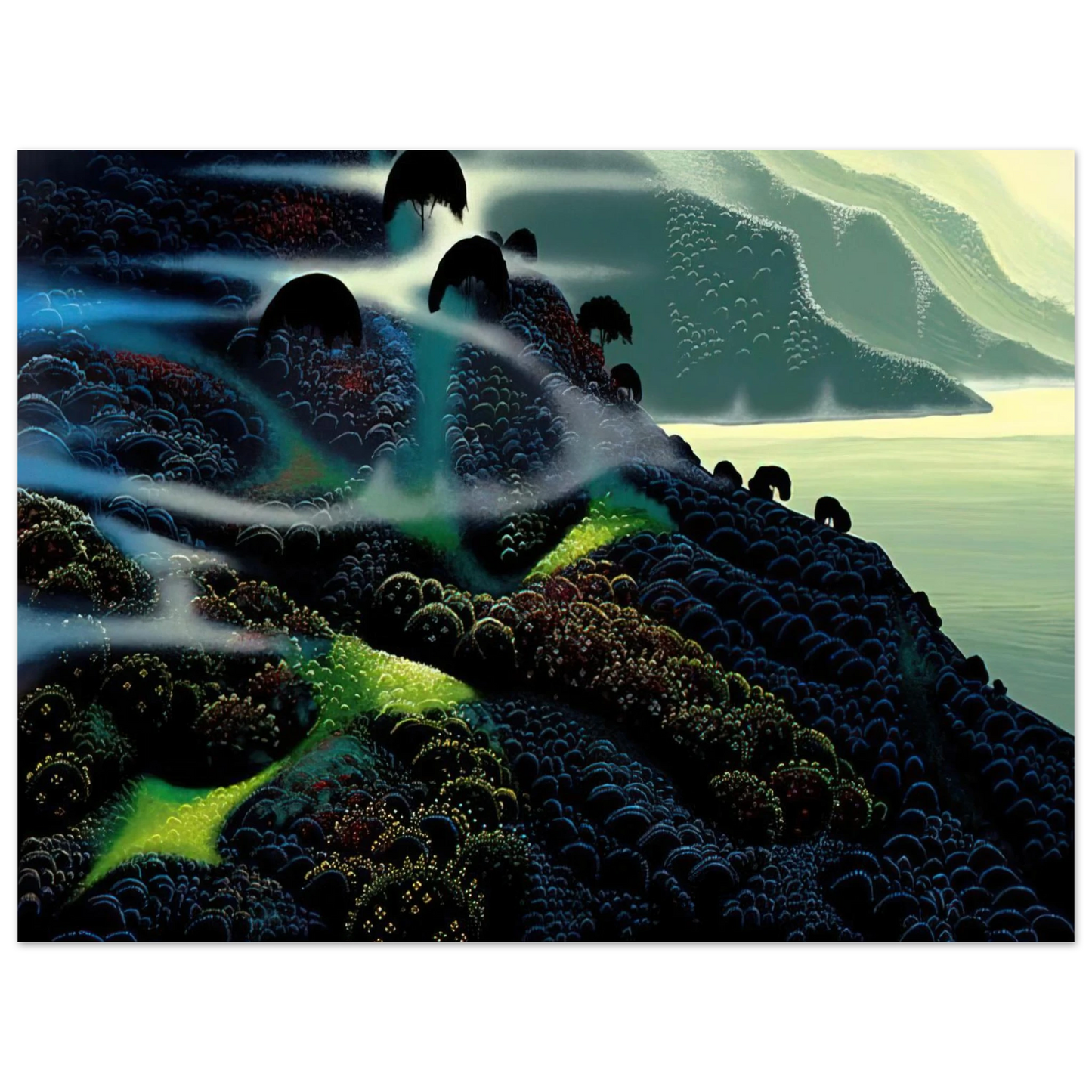 Eyvind Earle - Ocean Paradise  75x100 cm / 30x40inches Fine Art Poster