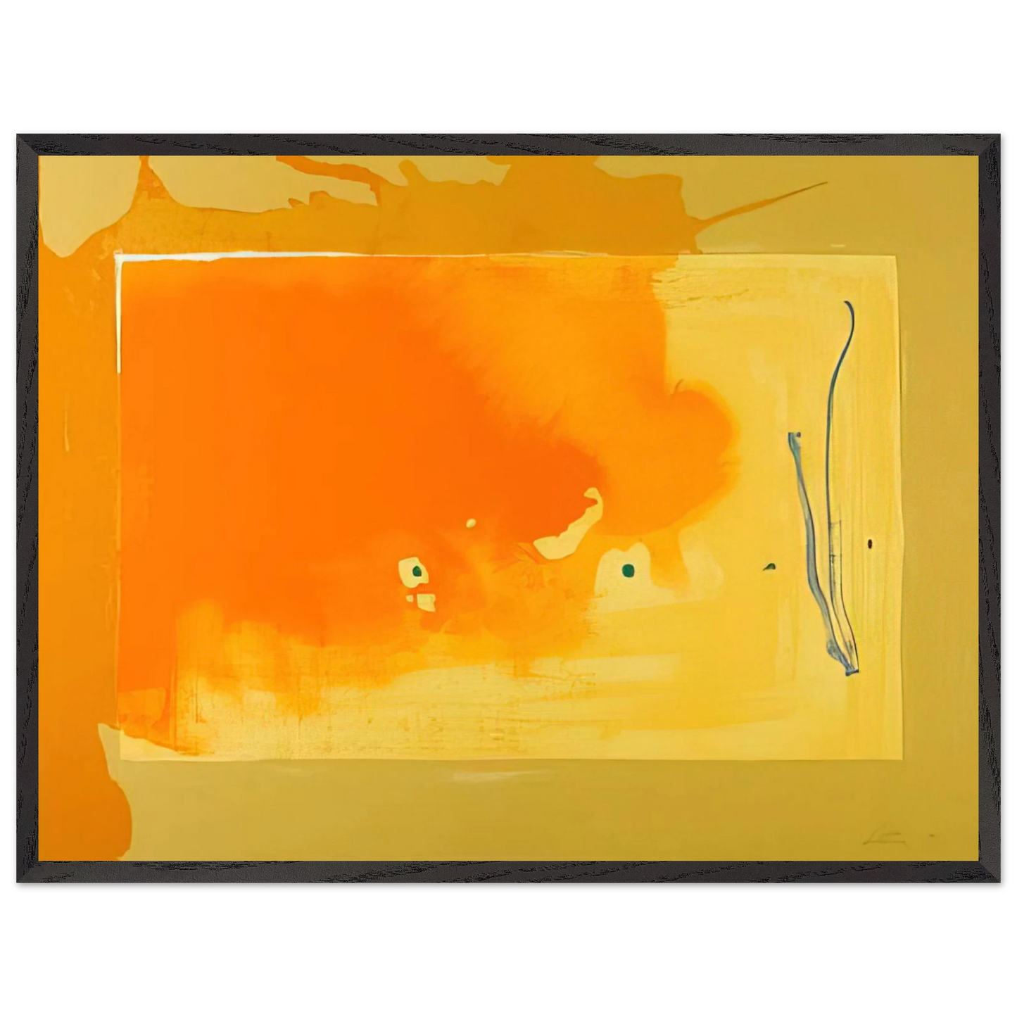 Helen Frankenthaler - Bilbao - 1998 Wall art - 20x25 cm / 8x10 inches - Premium Wooden Framed Poster With Fine Art Paper-canvas - White frame