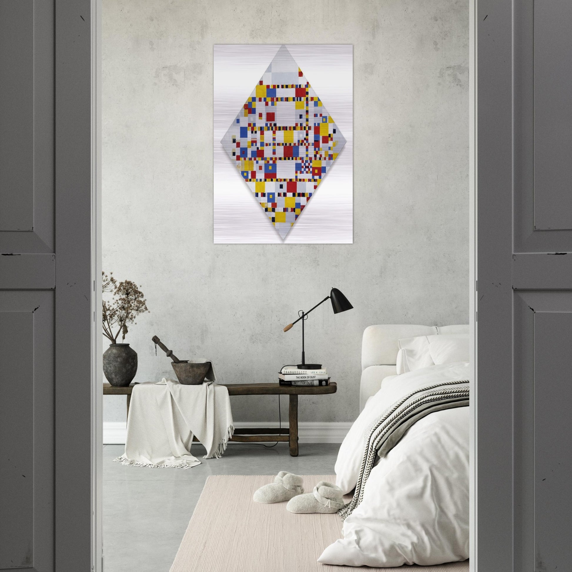 Victory Boogie Woogie - Piet Mondrian Brushed Aluminum Print - 70x100 cm / 28x40 inches | Piet Mondrian Aluminum Print | Piet Mondrian Prints