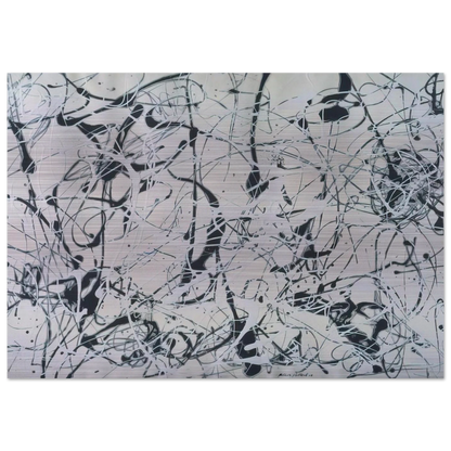 NUMBER 23 - Jackson Pollock Brushed Aluminum Print - 70x100 cm / 28x40 inches | Jackson Pollock Aluminum Print | Jackson Pollock Prints