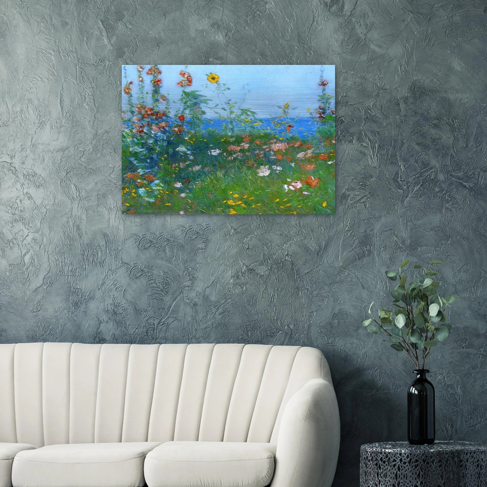 Poppies, Isles of Shoals 03 - Childe Hassam Brushed Aluminum Print - 70x100 cm / 28x40 inches | Childe Hassam Aluminum Print | Childe Hassam Prints