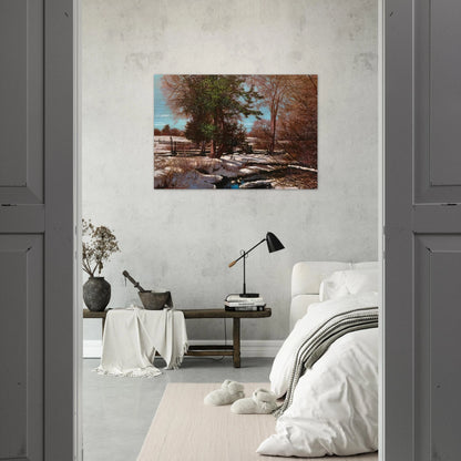 Promise of Spring - 1930 Canada - Frank Johnston Brushed Aluminum Print - 70x100 cm / 28x40 inches | Frank Johnston Aluminum Print | Frank Johnston Prints