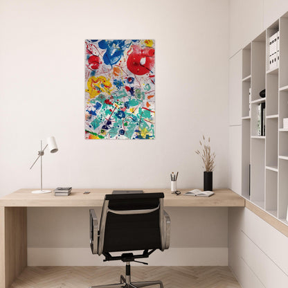 Untitled  SF 358  - Sam Francis Brushed Aluminum Print - 70x100 cm / 28x40 inches | Sam Francis Aluminum Print | Sam Francis Prints
