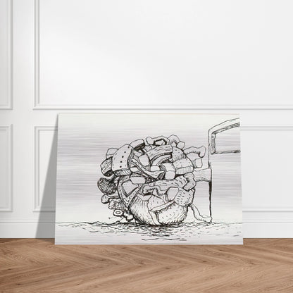 UNTITLED 1 - Philip Guston Brushed Aluminum Print - 70x100 cm / 28x40 inches | Philip Guston Aluminum Print | Philip Guston Prints
