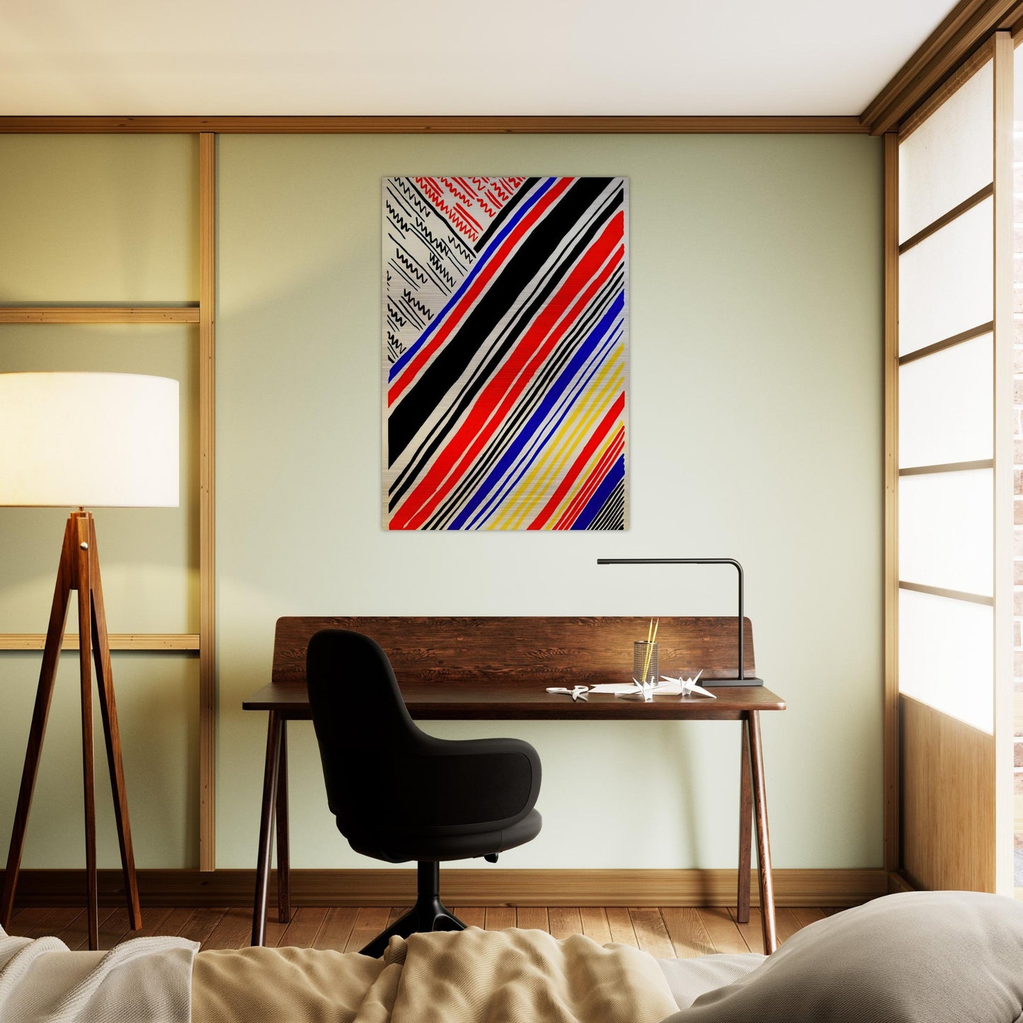 COMPOSITION 11 - Sonia Delaunay Brushed Aluminum Print - 70x100 cm / 28x40 inches | Sonia Delaunay Aluminum Print | Sonia Delaunay Prints