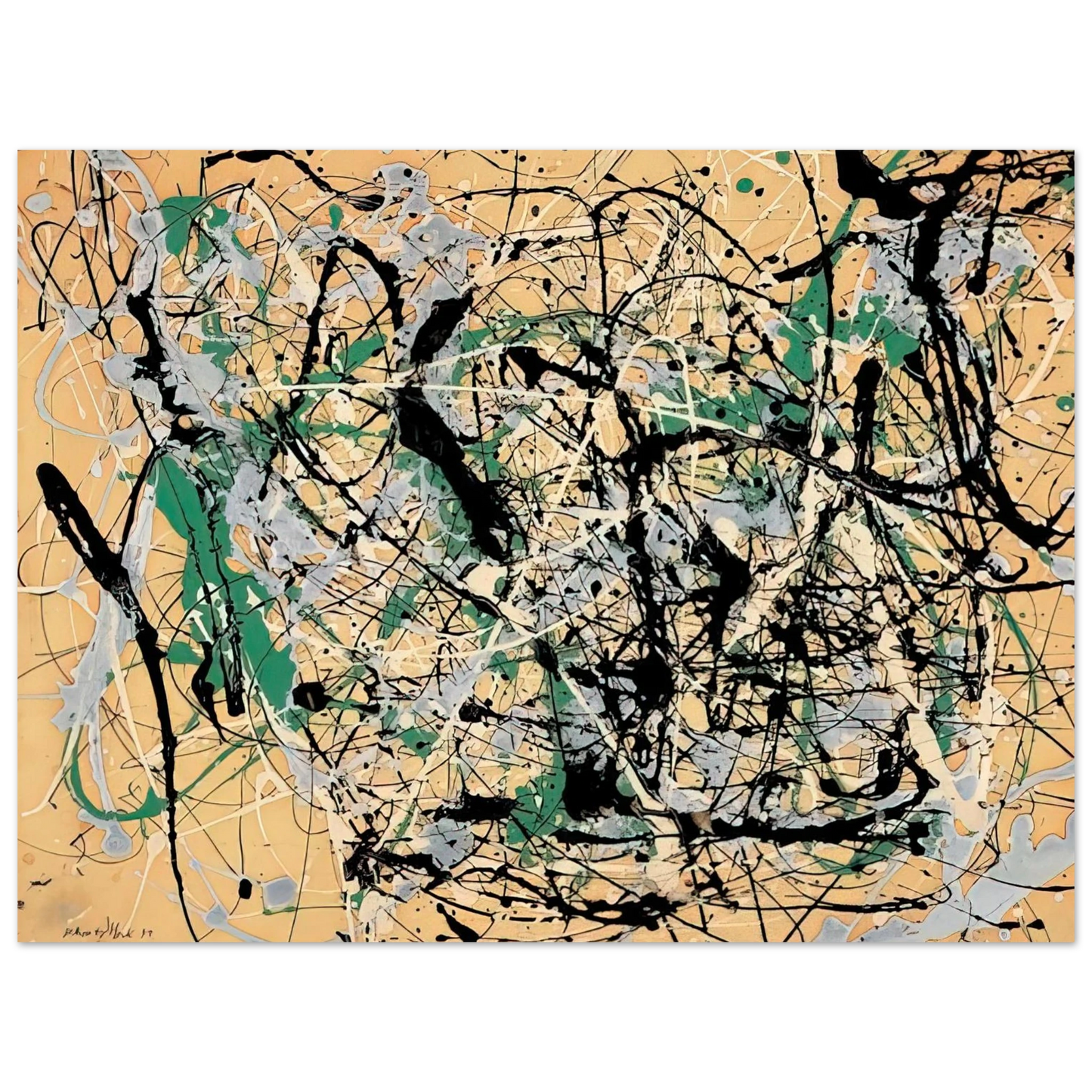 Jackson Pollock - NUMBER 17 1949  75x100 cm / 30x40inches Fine Art Poster