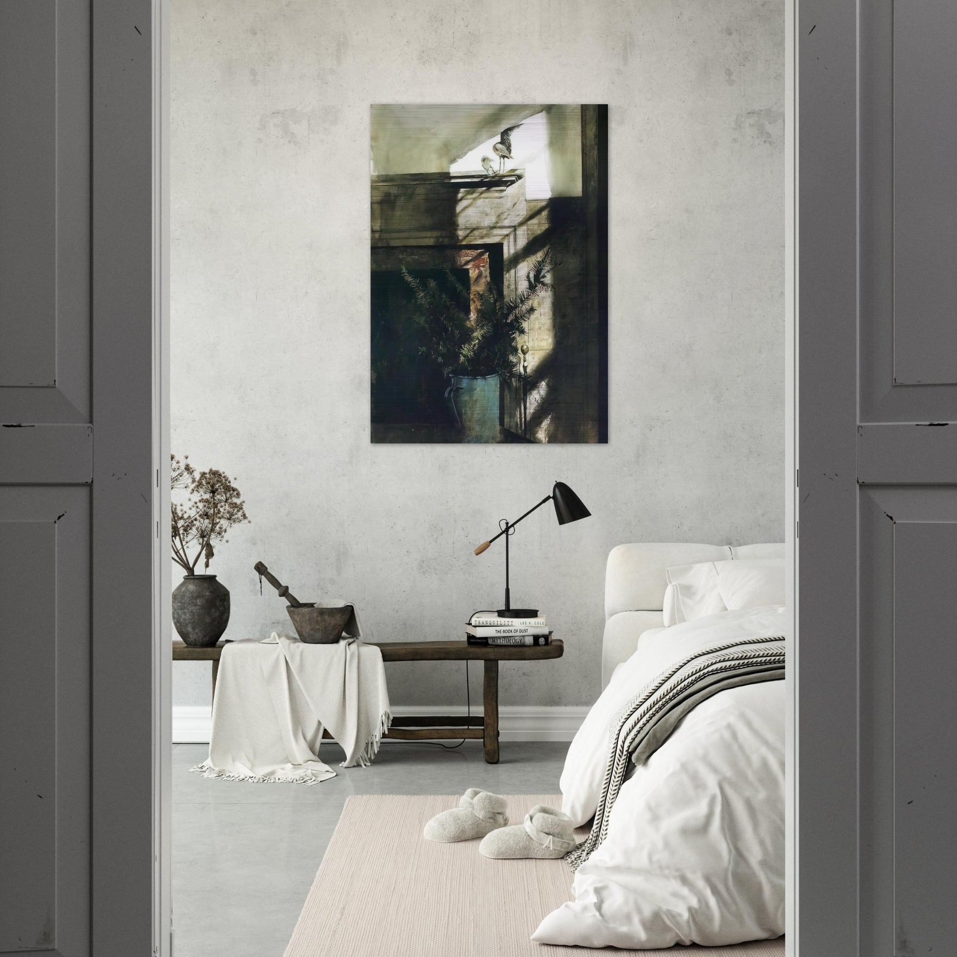 BIRD IN THE HOUSE - Andrew Wyeth Brushed Aluminum Print - 70x100 cm / 28x40 inches | Andrew Wyeth Aluminum Print | Andrew Wyeth Prints