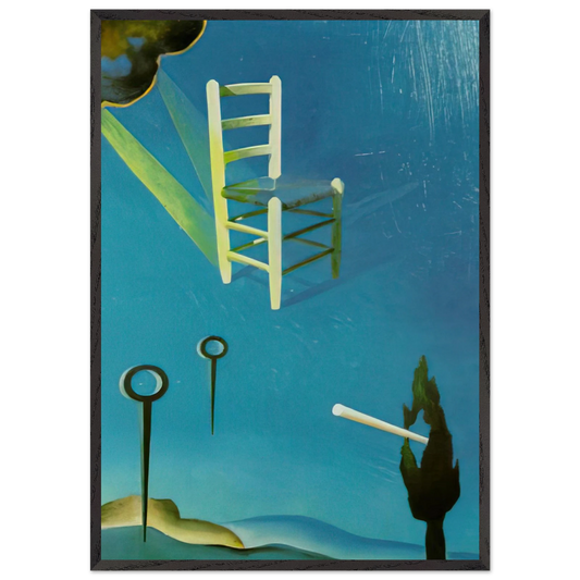 THE CHAIR 1 - Salvador Dali 70x100 cm / 28x40 inches Framed Art Print – Black Wooden Frame