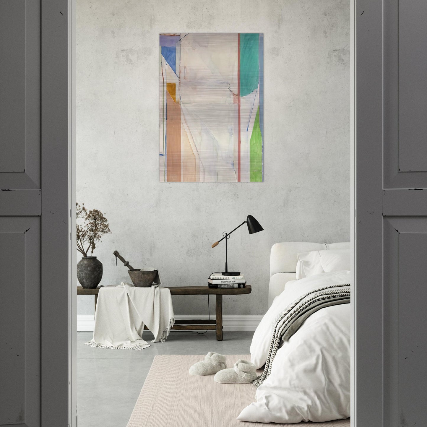 Ocean Park #43 - Richard Diebenkorn Brushed Aluminum Print - 70x100 cm / 28x40 inches | Richard Diebenkorn Aluminum Print | Richard Diebenkorn Prints