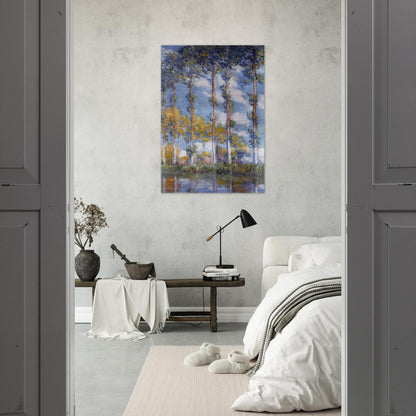 Poplars - claude monet Brushed Aluminum Print - 70x100 cm / 28x40 inches | claude monet Aluminum Print | claude monet Prints