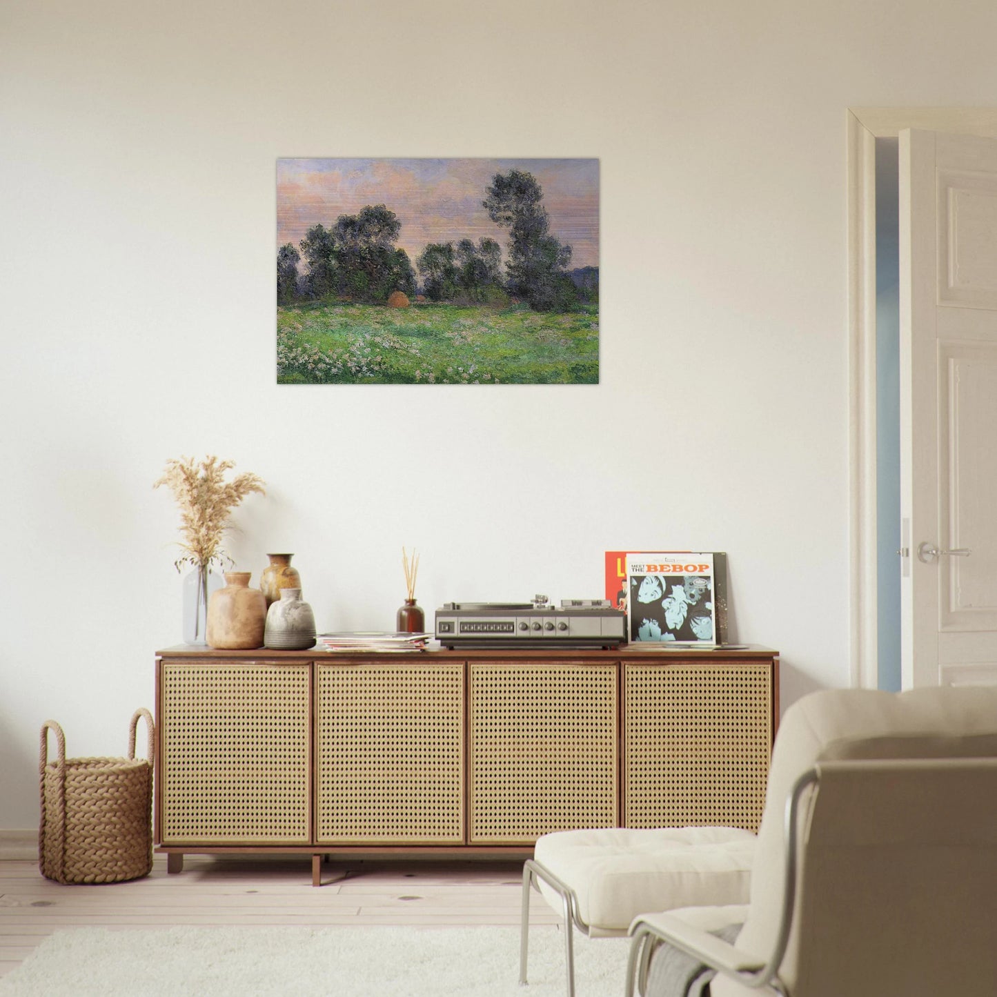 Meadow in Giverny - claude monet Brushed Aluminum Print - 70x100 cm / 28x40 inches | claude monet Aluminum Print | claude monet Prints