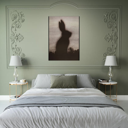 RABBIT 1986 - Edward Ruscha Brushed Aluminum Print - 70x100 cm / 28x40 inches | Edward Ruscha Aluminum Print | Edward Ruscha Prints