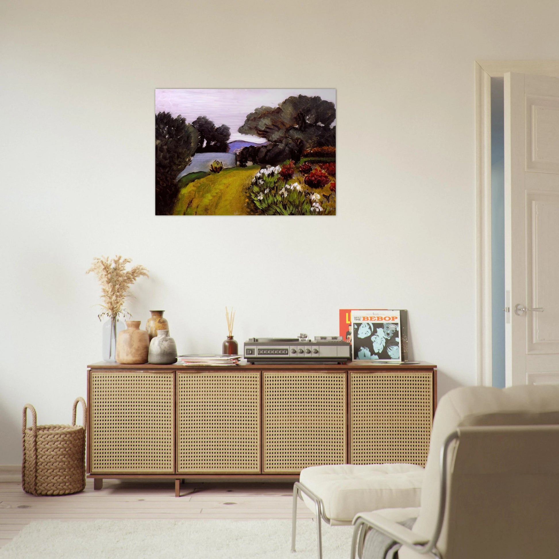 IN THE NICE COUNTRYSIDE GARDEN OF IRISES 1919 - Henri Matisse Brushed Aluminum Print - 70x100 cm / 28x40 inches | Henri Matisse Aluminum Print | Henri Matisse Prints