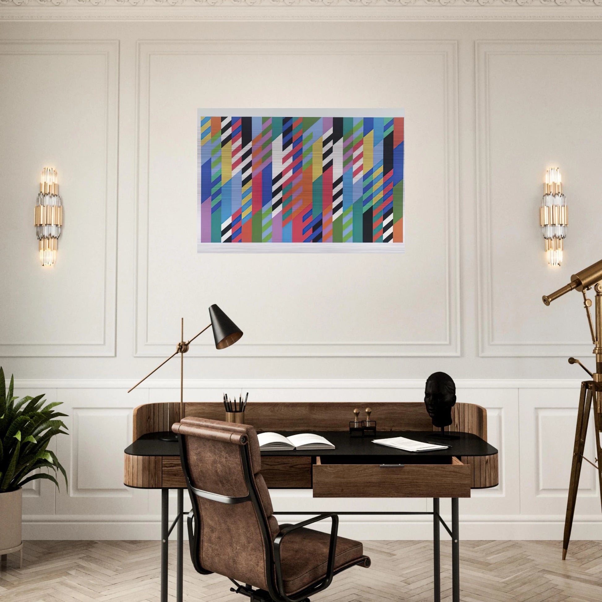 FETE 1989 - Bridget Riley Brushed Aluminum Print - 70x100 cm / 28x40 inches | Bridget Riley Aluminum Print | Bridget Riley Prints