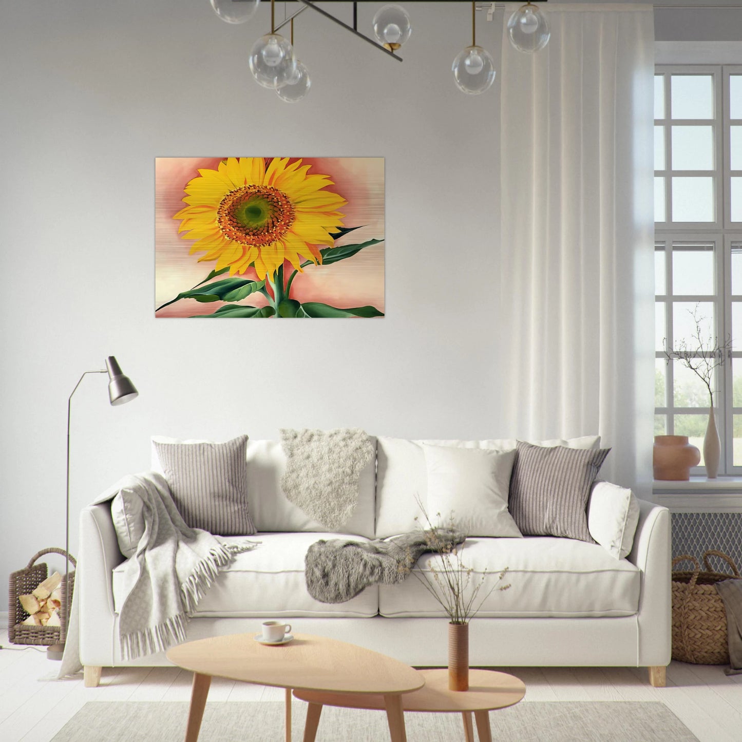 A Sunflower from Maggie - Georgia O'Keeffe Brushed Aluminum Print - 70x100 cm / 28x40 inches | Georgia O'Keeffe Aluminum Print | Georgia O'Keeffe Prints