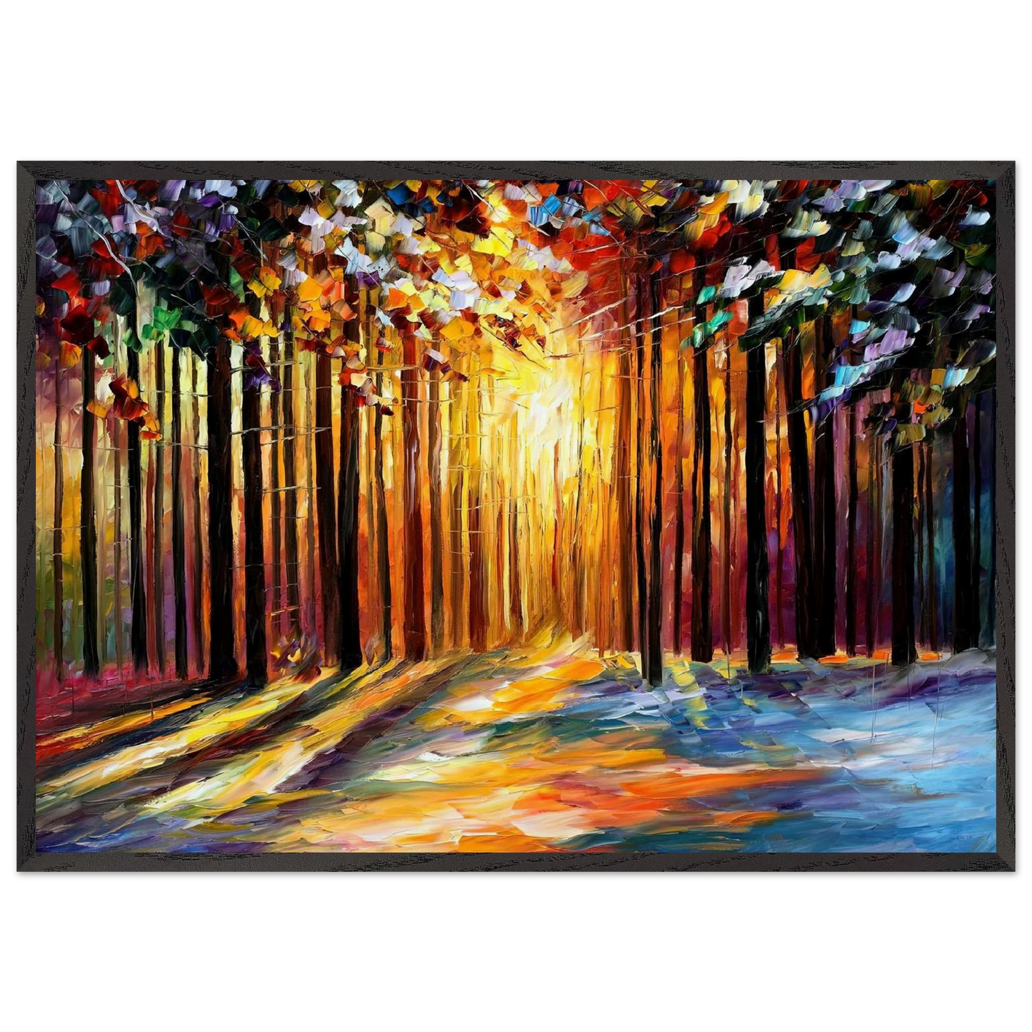 Leonid Afremov N10 - Leonid Afremov 70x100 cm / 28x40 inches Framed Art Print – Black Wooden Frame