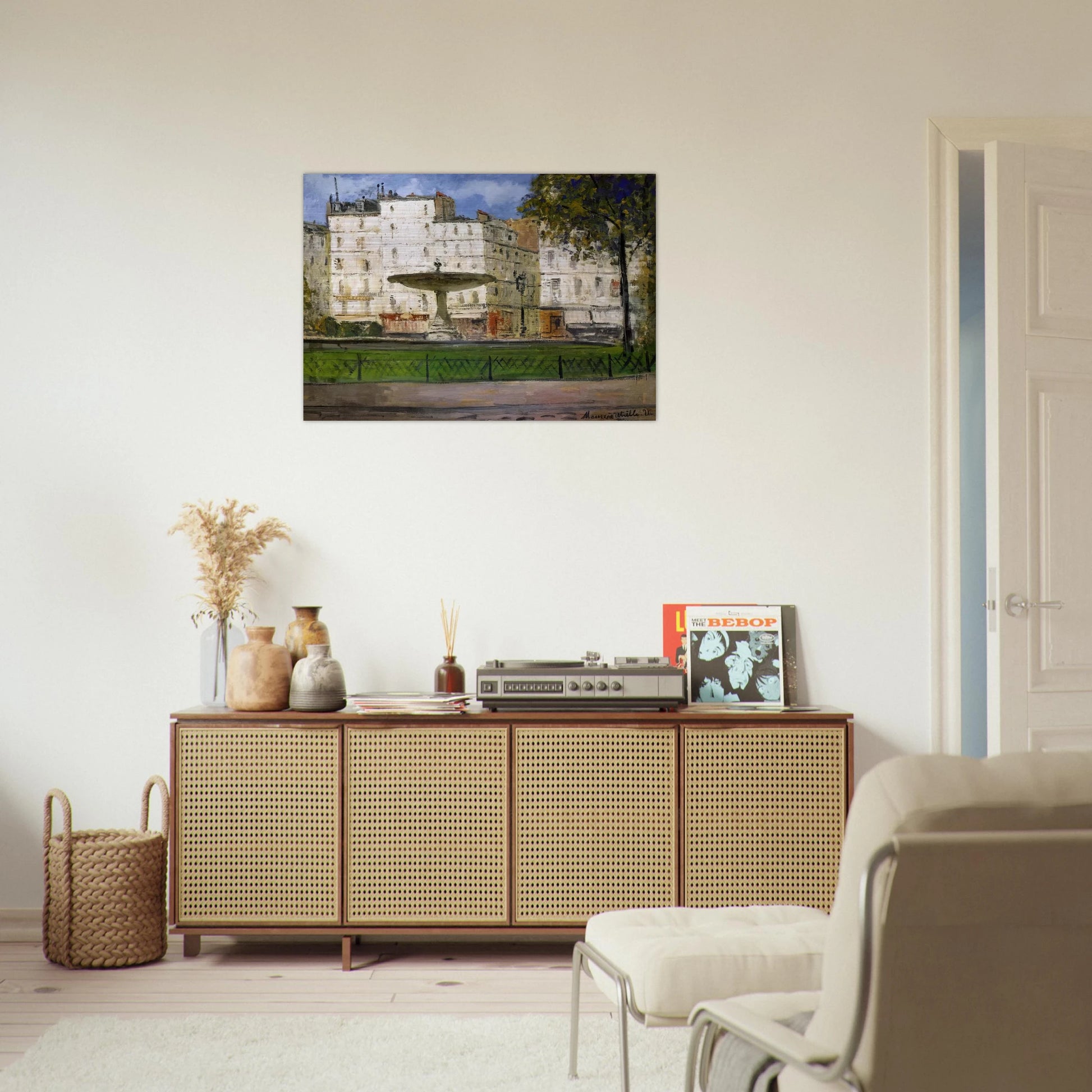 PLACE PIGALLE - Maurice Utrillo Brushed Aluminum Print - 70x100 cm / 28x40 inches | Maurice Utrillo Aluminum Print | Maurice Utrillo Prints