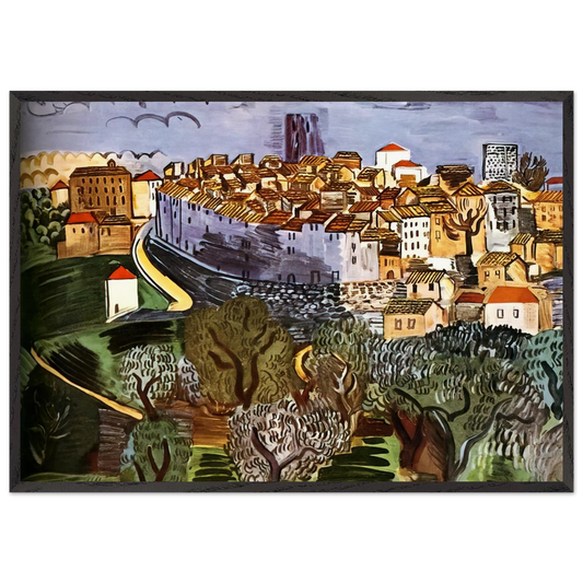 VENCE 1923 - Raoul Dufy 70x100 cm / 28x40 inches Framed Art Print – Black Wooden Frame