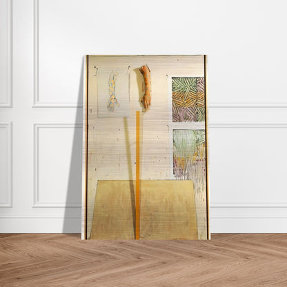 IN THE STUDIO - Jasper Johns Brushed Aluminum Print - 70x100 cm / 28x40 inches | Jasper Johns Aluminum Print | Jasper Johns Prints