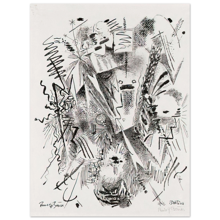 Rudolf Bauer - BANTAMA 1921  75x100 cm / 30x40inches Fine Art Poster