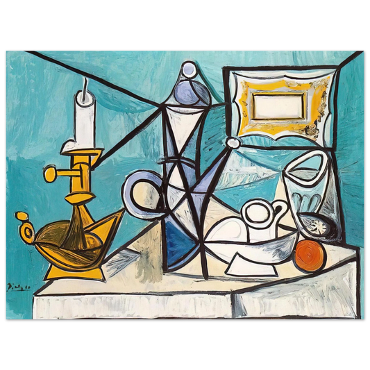 Pablo Picasso - Still life with lamp - 1944  75x100 cm / 30x40inches Fine Art Poster