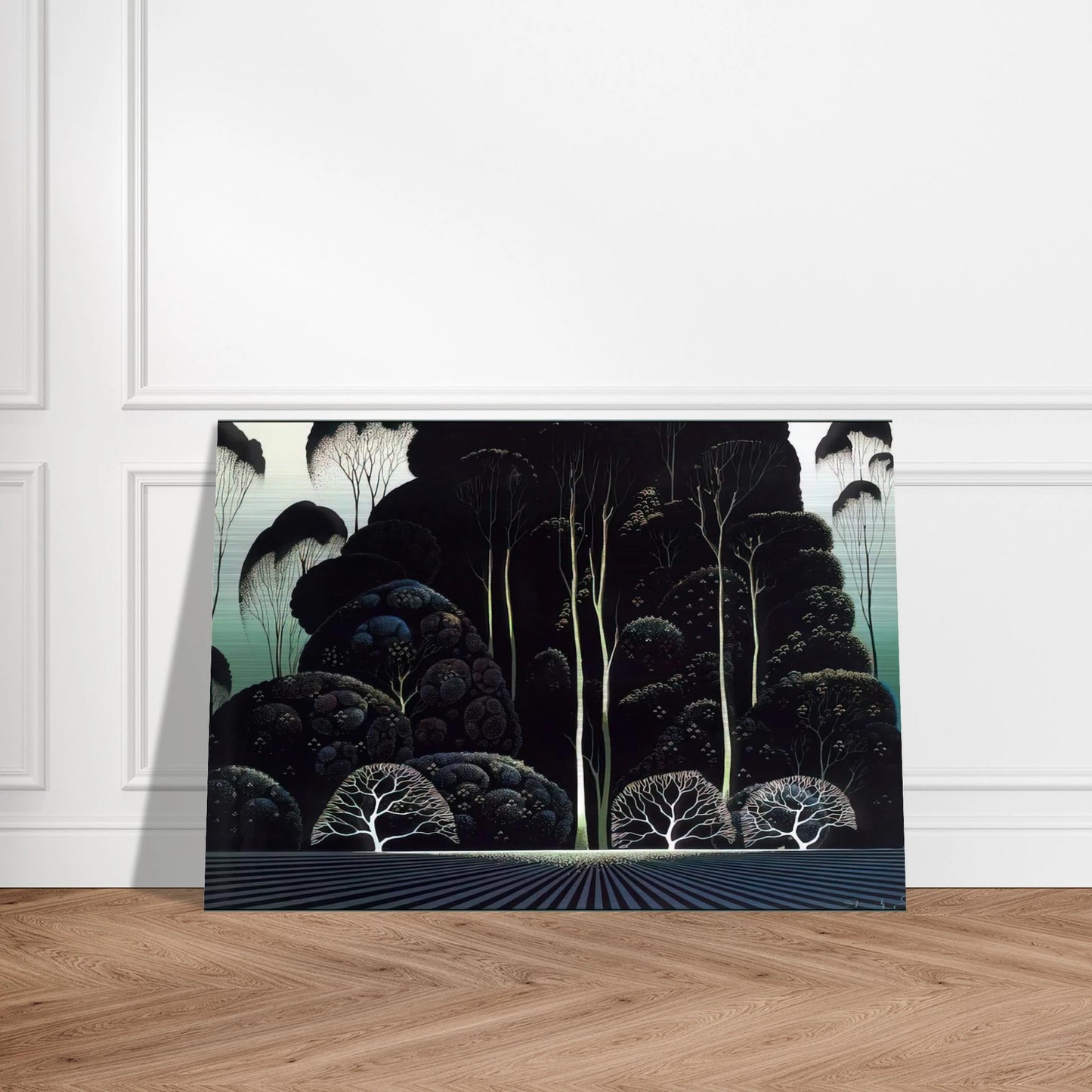 Eucalyptus - Eyvind Earle Brushed Aluminum Print - 70x100 cm / 28x40 inches | Eyvind Earle Aluminum Print | Eyvind Earle Prints