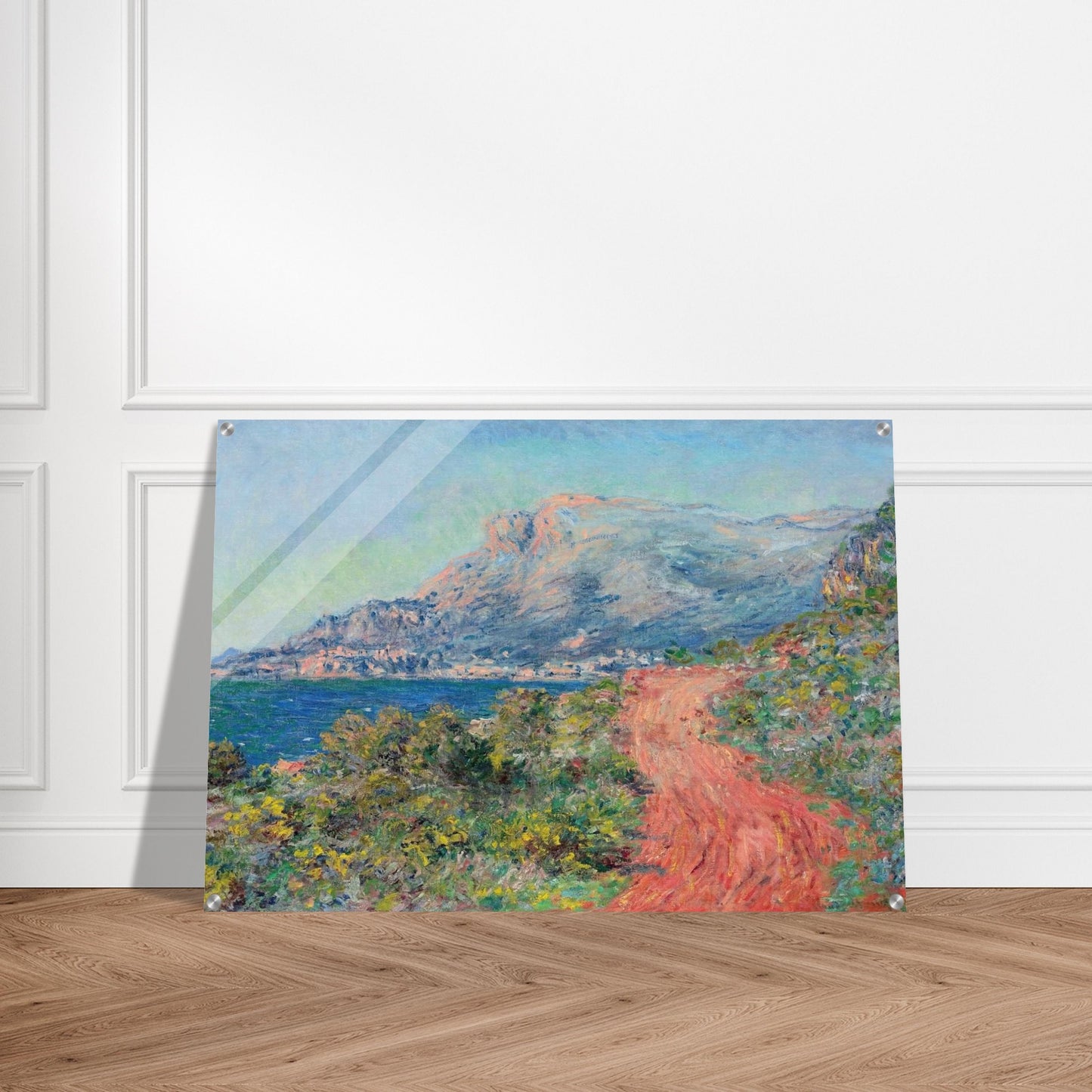 The Red Road near Menton - claude monet Acrylic Print - 70x100 cm / 28x40″ inches