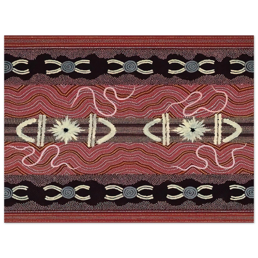 Clifford Possum Tjapaltjarri - Men's Initiation, Spider Dreaming - 1999  75x100 cm / 30x40inches Fine Art Poster