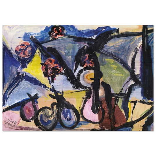 Abstract Still Life - 1950 - Walasse Ting Brushed Aluminum Print - 70x100 cm / 28x40 inches | Walasse Ting Aluminum Print | Walasse Ting Prints