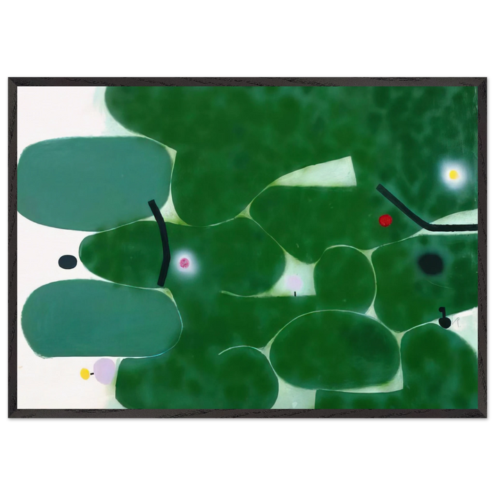 THE GREEN EARTH 1980 - Victor Pasmore 70x100 cm / 28x40 inches Framed Art Print – Black Wooden Frame