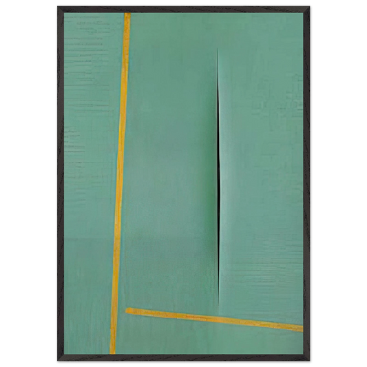Concept Spatiale - 1964 - Lucio Fontana 70x100 cm / 28x40 inches Framed Art Print – Black Wooden Frame