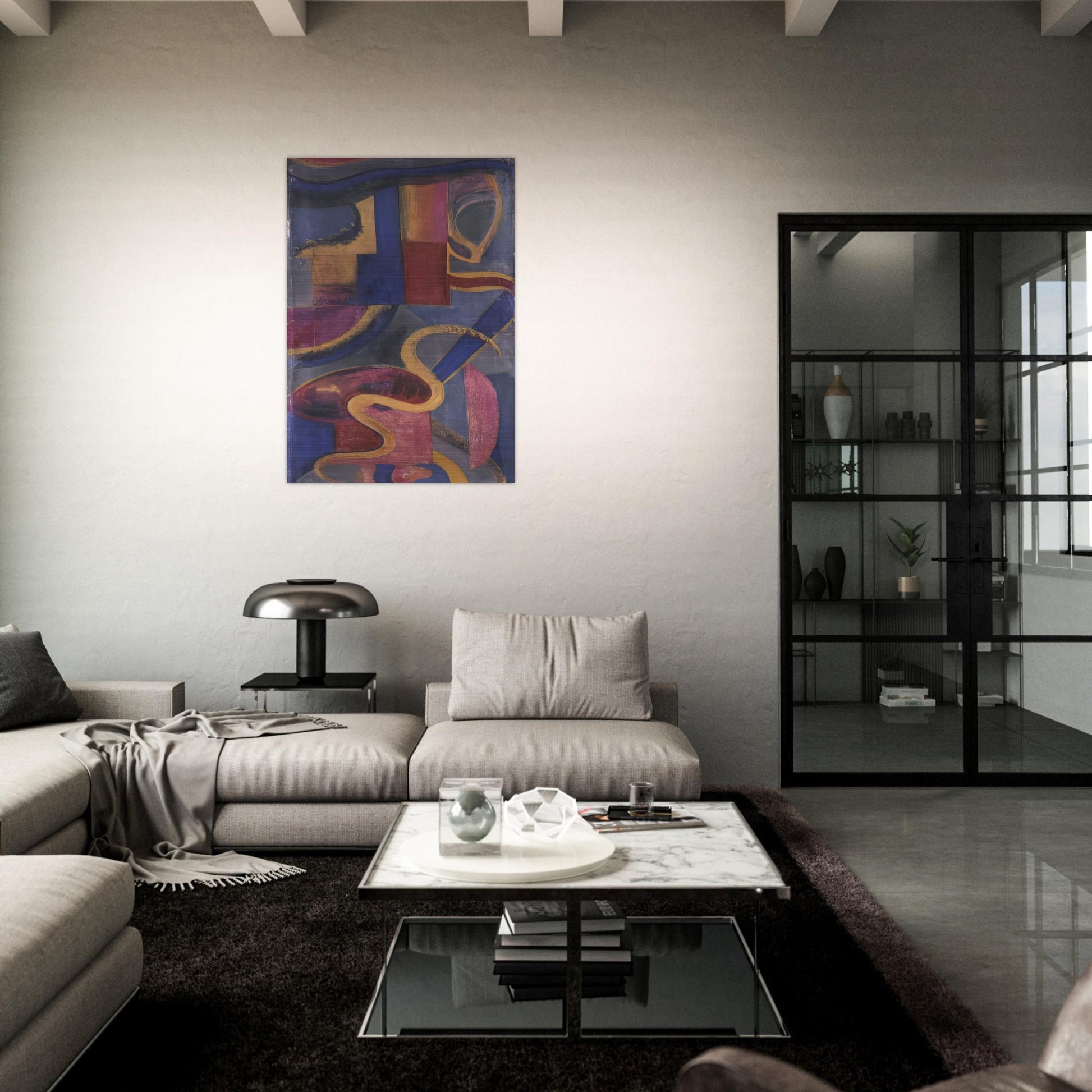 Composizione Dada - Abstract Art - Julius Evola Brushed Aluminum Print - 70x100 cm / 28x40 inches | Julius Evola Aluminum Print | Julius Evola Prints