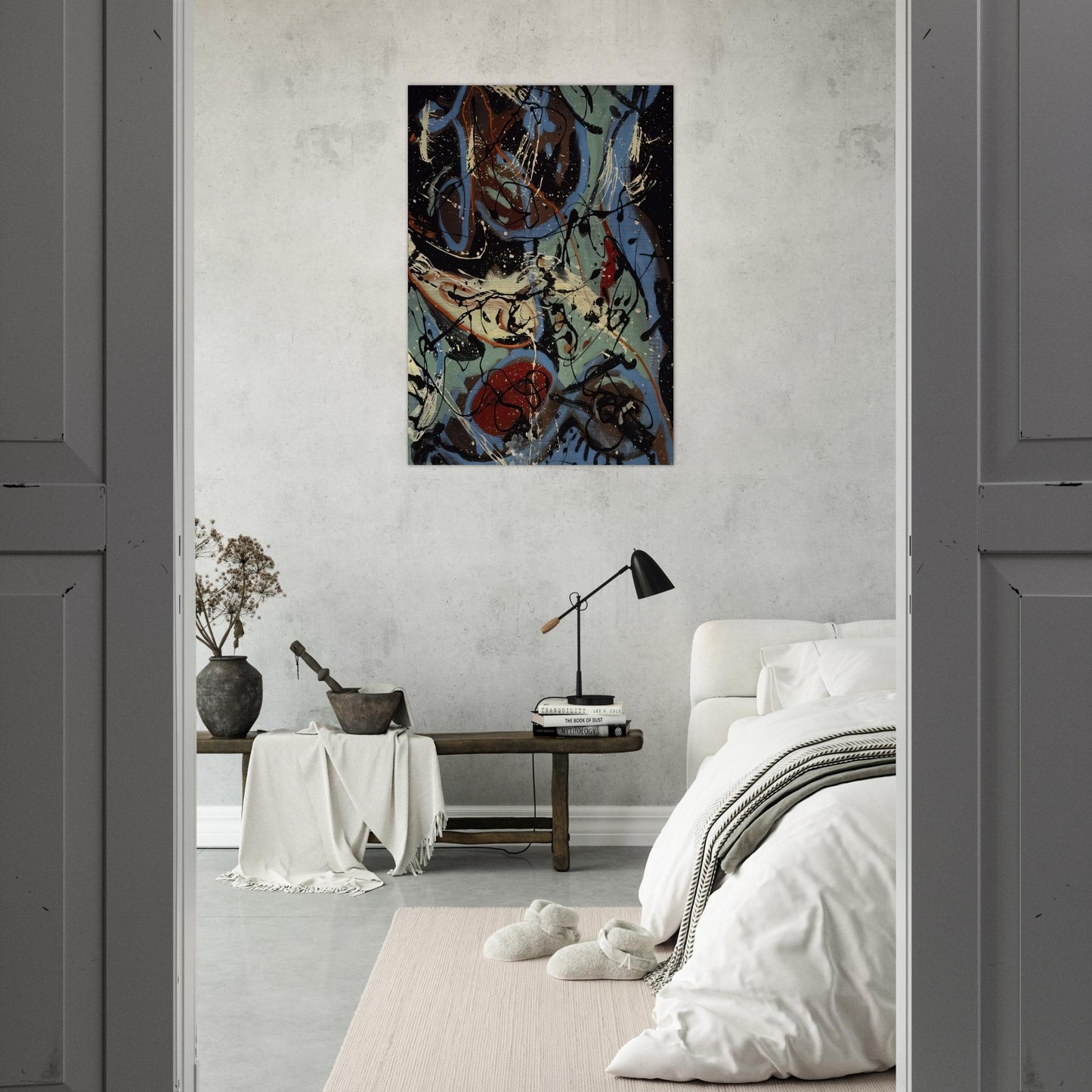 COMPOSITION WITH POURING II - Jackson Pollock Brushed Aluminum Print - 70x100 cm / 28x40 inches | Jackson Pollock Aluminum Print | Jackson Pollock Prints