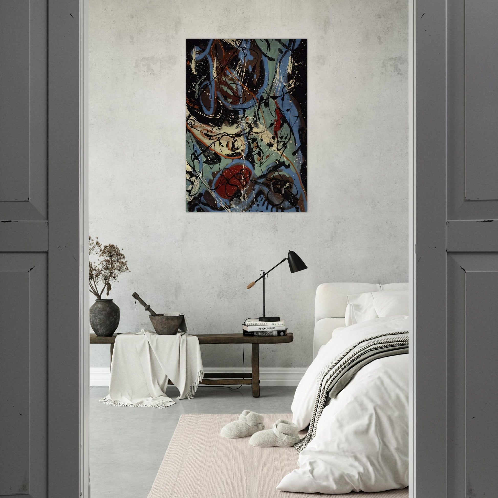 COMPOSITION WITH POURING II - Jackson Pollock Brushed Aluminum Print - 70x100 cm / 28x40 inches | Jackson Pollock Aluminum Print | Jackson Pollock Prints