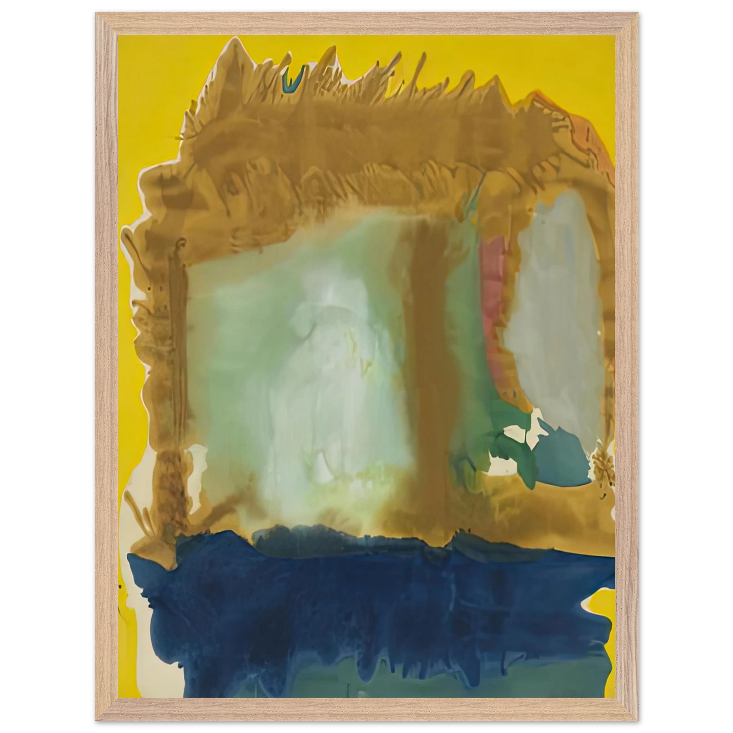 Helen Frankenthaler - Milkwood Arcade, 1963- Wall Art - 30x40 cm / 12x16 inches - Premium Wooden Framed Poster With Fine Art Paper-canvas - Black frame