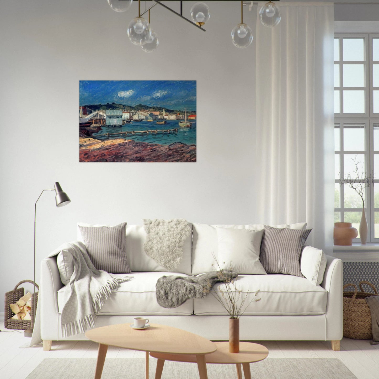 THE PORT OF MARTIGUES - Raoul Dufy Brushed Aluminum Print - 70x100 cm / 28x40 inches | Raoul Dufy Aluminum Print | Raoul Dufy Prints