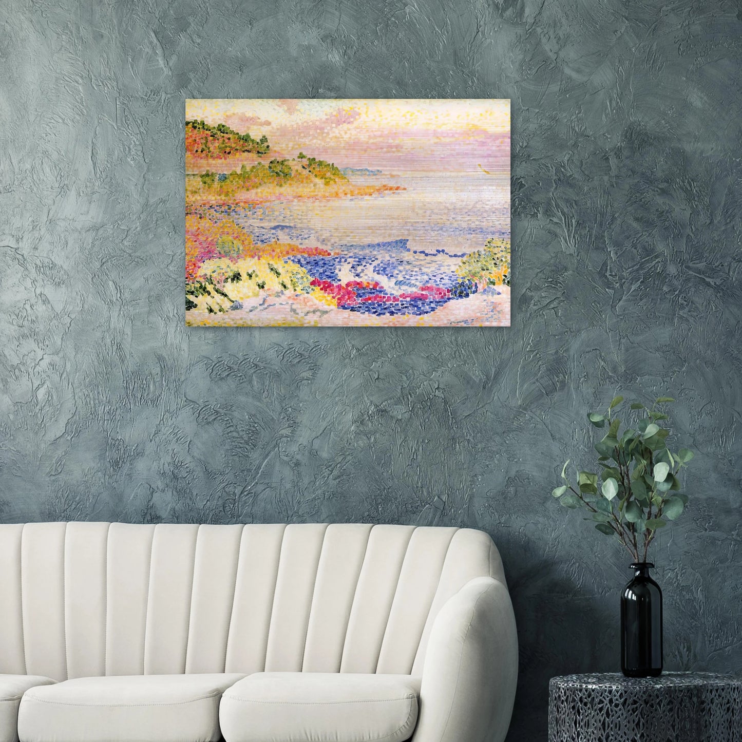 The Maures - Henri-Edmond Cross Brushed Aluminum Print - 70x100 cm / 28x40 inches | Henri-Edmond Cross Aluminum Print | Henri-Edmond Cross Prints