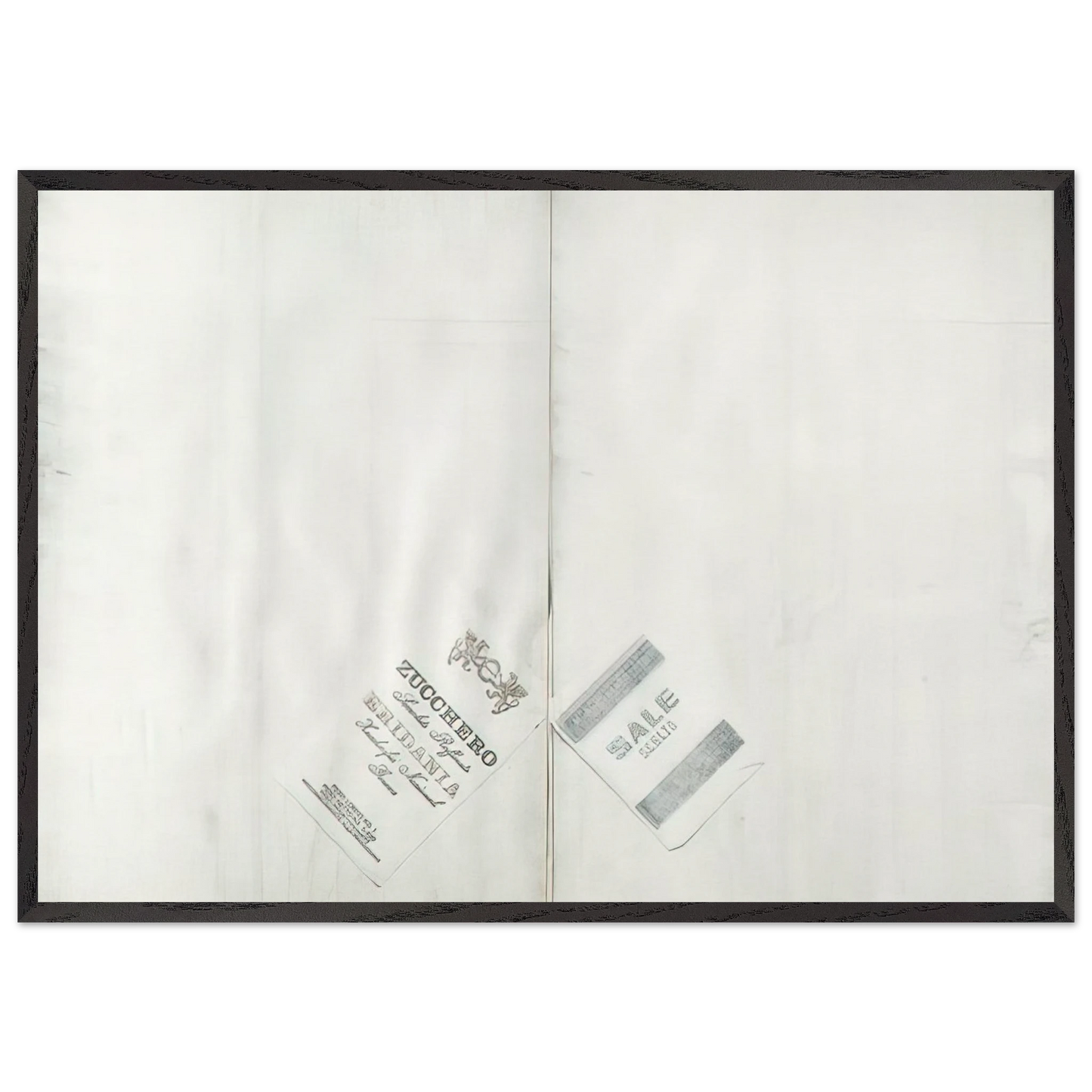 DA ALIGHIERO NATI A GUIDO BOETTI 1986 - Alighiero Boetti 70x100 cm / 28x40 inches Framed Art Print – Black Wooden Frame