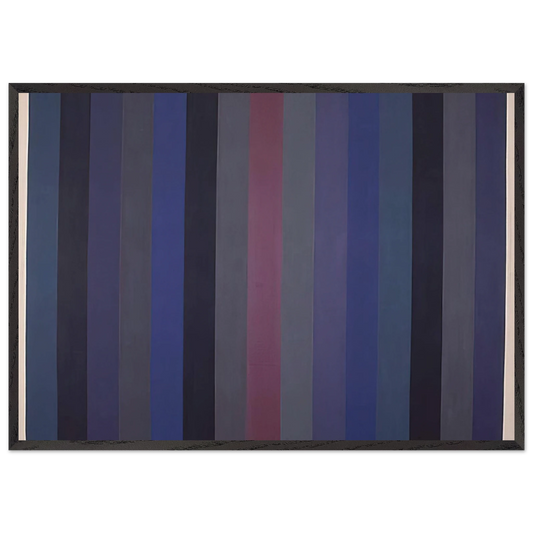 Voodoo - 1984 - Gene Davis 70x100 cm / 28x40 inches Framed Art Print – Black Wooden Frame