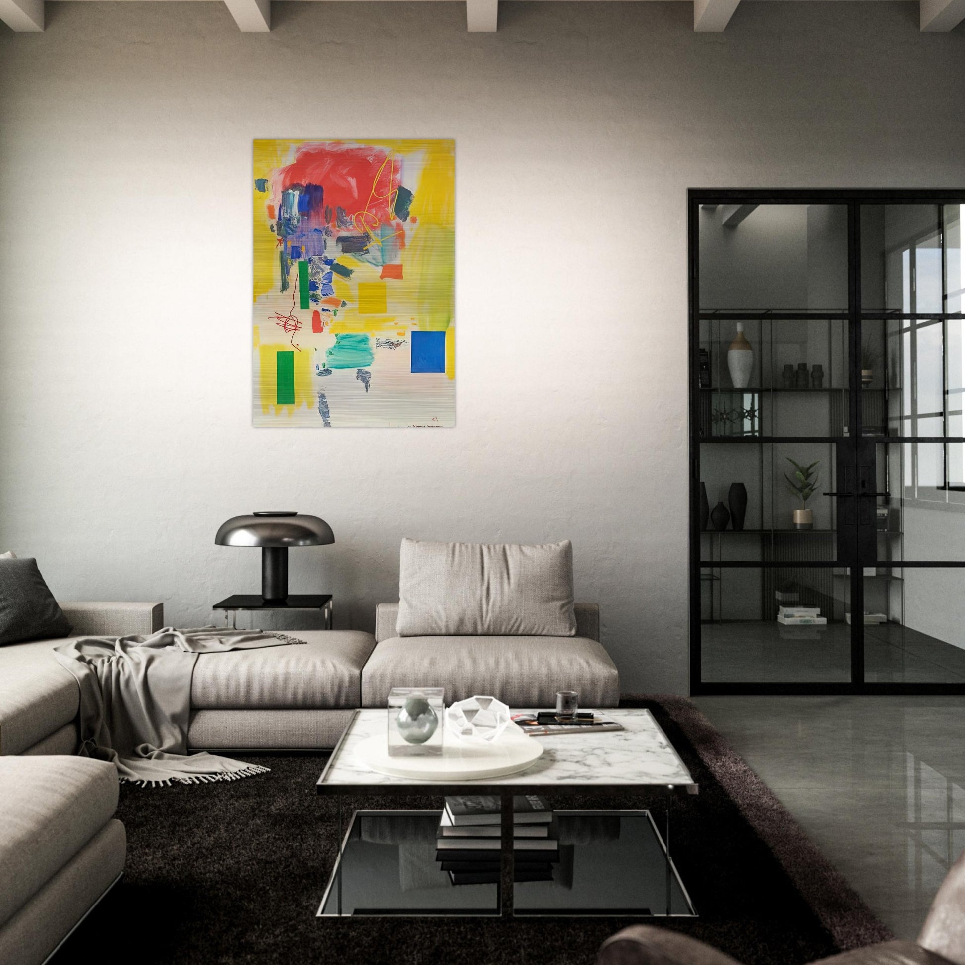 Golden Splendor - Hans Hofmann Brushed Aluminum Print - 70x100 cm / 28x40 inches | Hans Hofmann Aluminum Print | Hans Hofmann Prints
