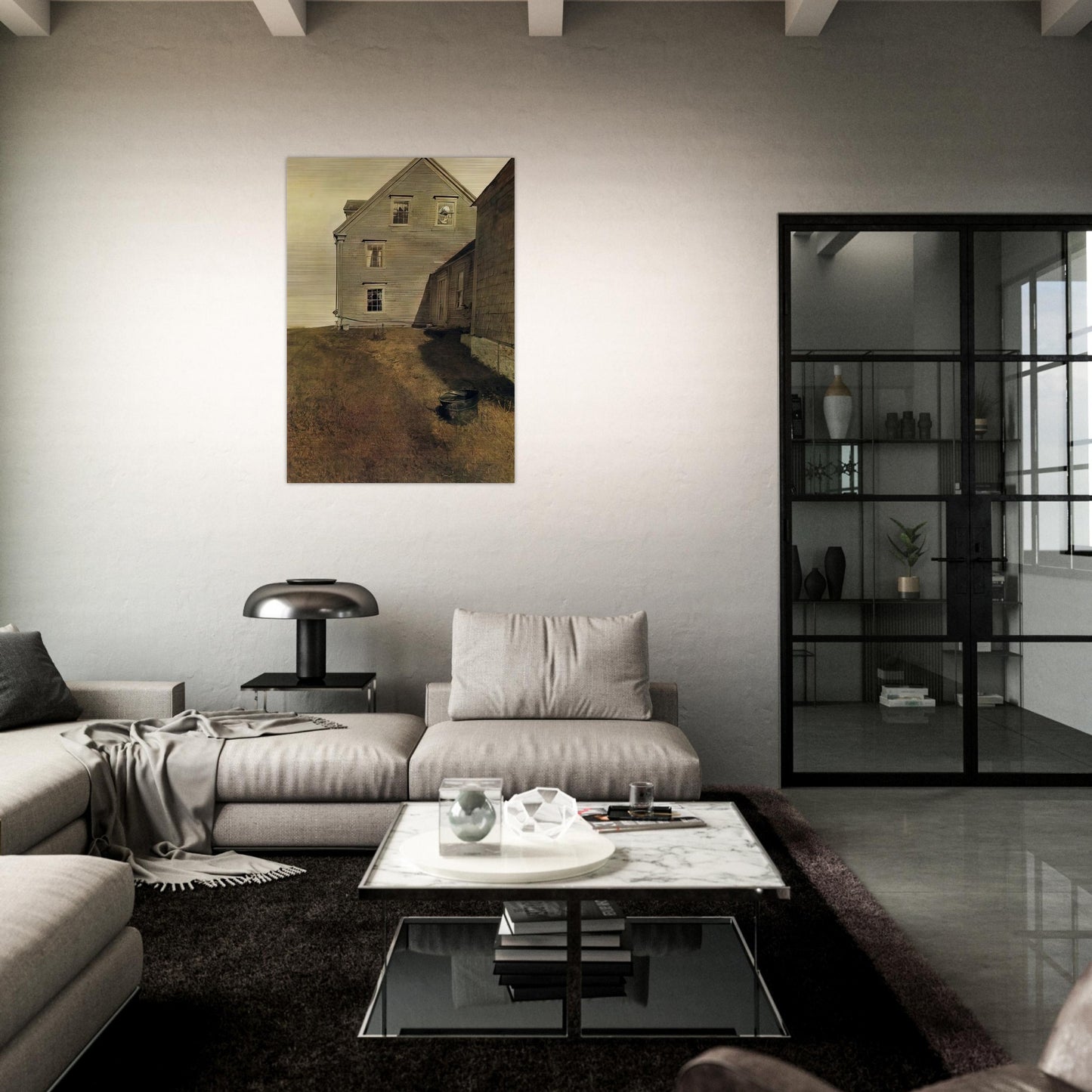 WEATHERSIDE - Andrew Wyeth Brushed Aluminum Print - 70x100 cm / 28x40 inches | Andrew Wyeth Aluminum Print | Andrew Wyeth Prints