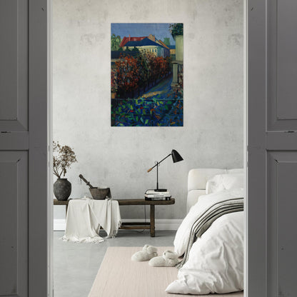 BLICK AUS DER BONNER WOHNUNG - Gabriele Munter Brushed Aluminum Print - 70x100 cm / 28x40 inches | Gabriele Munter Aluminum Print | Gabriele Munter Prints