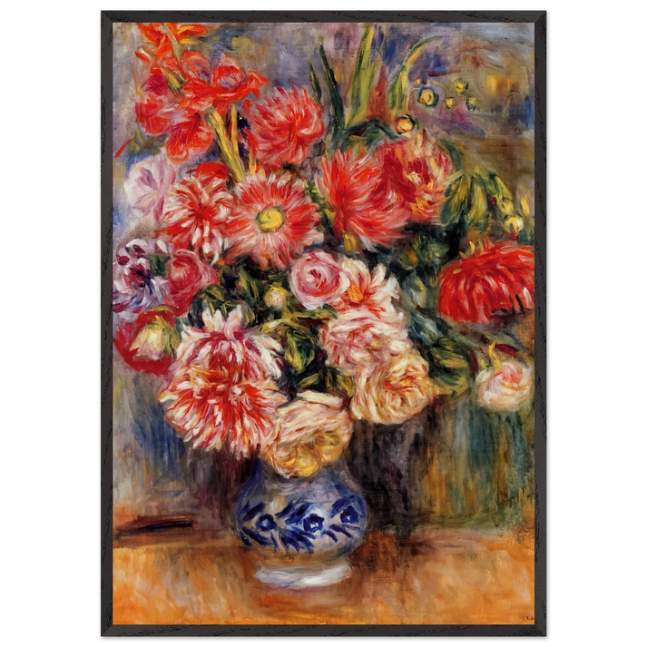 Bouquet N3 - Pierre-Auguste Renoir 70x100 cm / 28x40 inches Framed Art Print – Black Wooden Frame