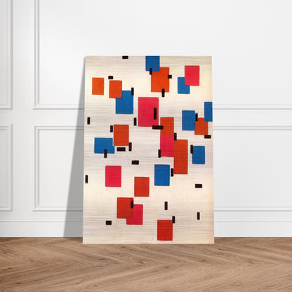 Composition in Color A - Piet Mondrian Brushed Aluminum Print - 70x100 cm / 28x40 inches | Piet Mondrian Aluminum Print | Piet Mondrian Prints