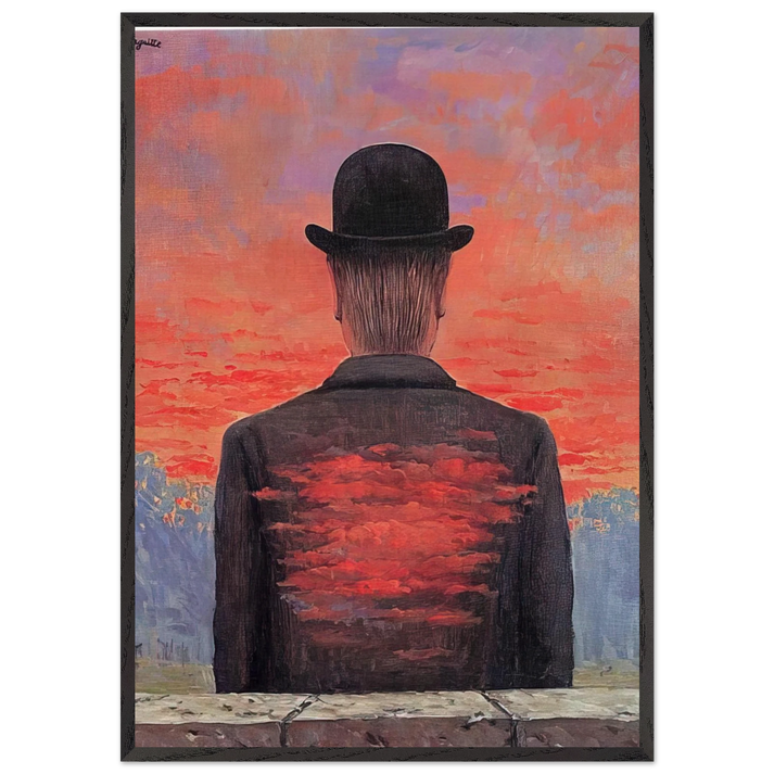THE POET RECOMPENSED 1956 - Rene Magritte 70x100 cm / 28x40 inches Framed Art Print – Black Wooden Frame
