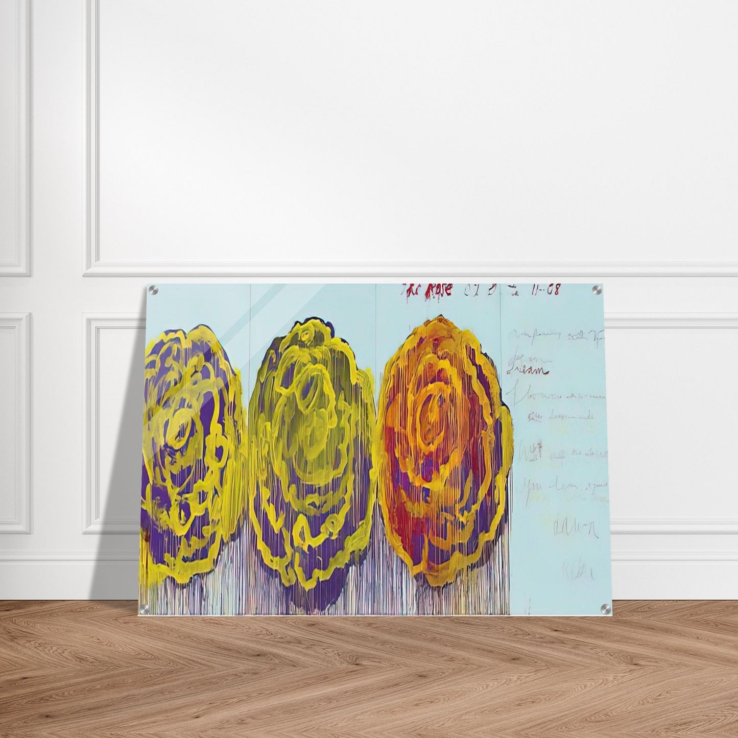 The Rose  III  - Cy Twombly Acrylic Print - 70x100 cm / 28x40″ inches | Cy Twombly Wall Art | Cy Twombly Prints