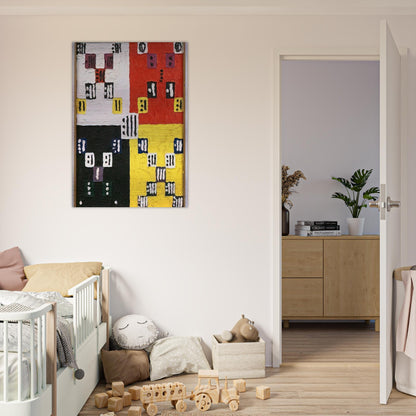 The Apex is Nothing - 1960 - Alfred Jensen Brushed Aluminum Print - 70x100 cm / 28x40 inches | Alfred Jensen Aluminum Print | Alfred Jensen Prints