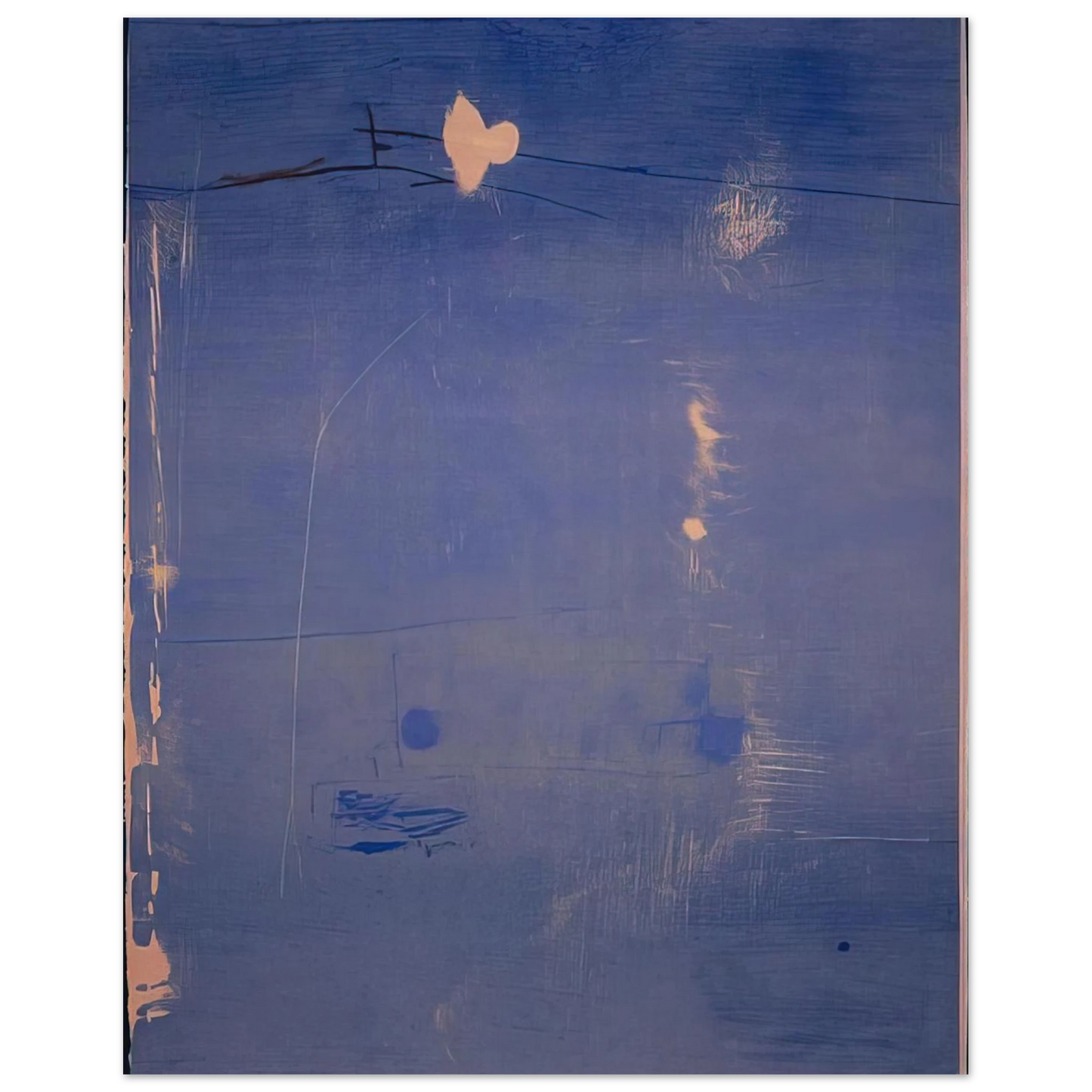 Helen Frankenthaler - Cameo - 1980 Wall art - 40x50 cm / 16x20 inches - Premium Wooden Framed Poster With Fine Art Paper-canvas - Black frame