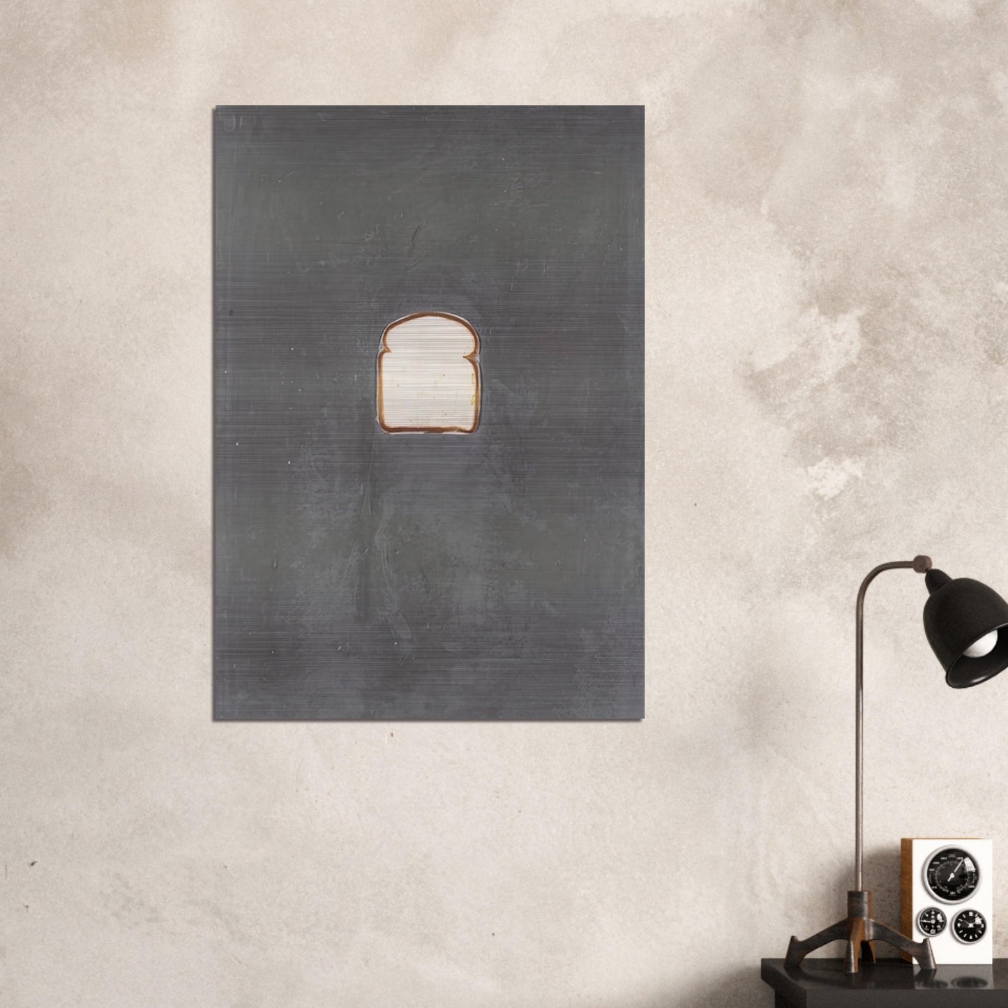 BREAD 1969 - Jasper Johns Brushed Aluminum Print - 70x100 cm / 28x40 inches | Jasper Johns Aluminum Print | Jasper Johns Prints