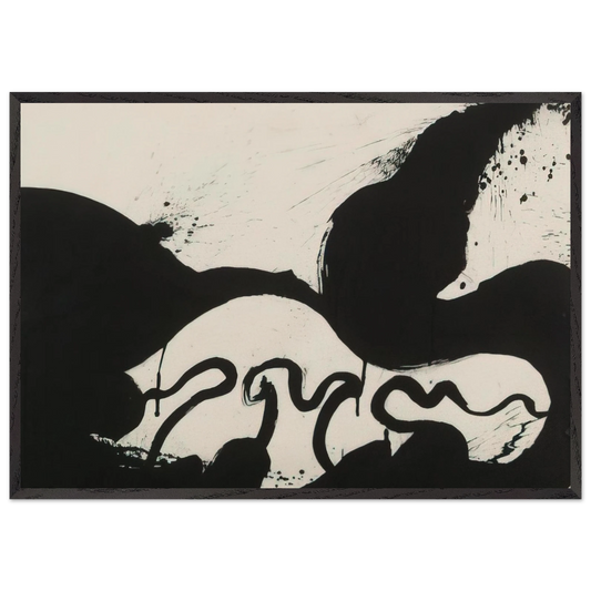 Untitled - 1973 N2 - Norman Bluhm 70x100 cm / 28x40 inches Framed Art Print – Black Wooden Frame